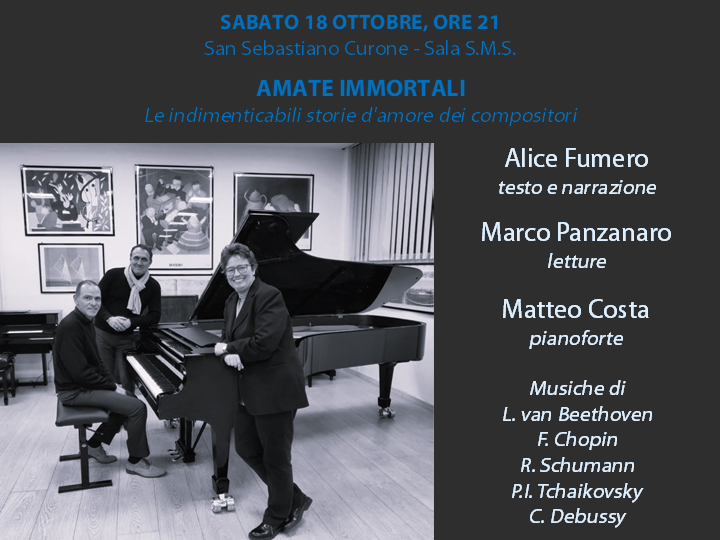San Sebastiano Curone, un viaggio tra le passioni dei grandi compositori: appuntamento il 18 ottobre con “Amate immortali”